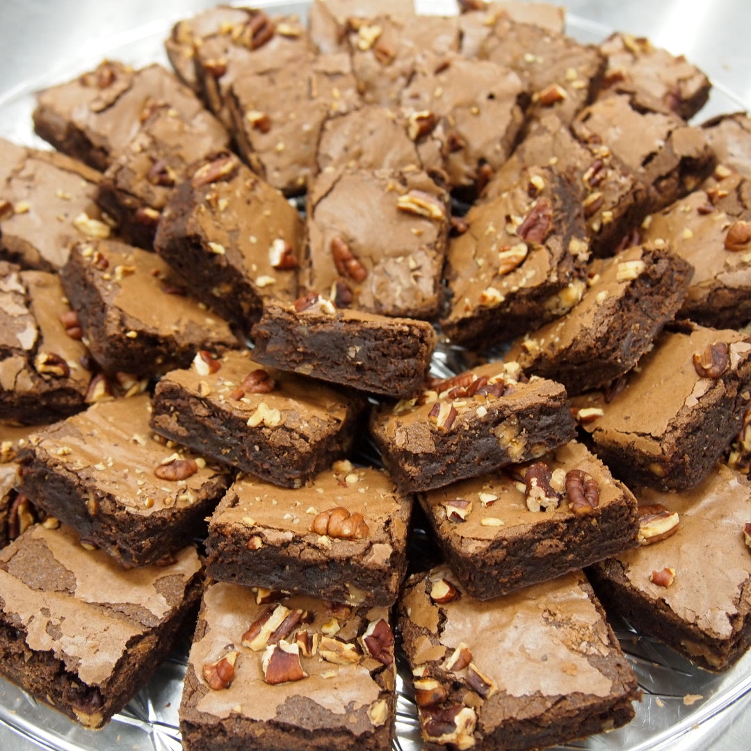 Pecan brownie platter